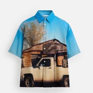 Zara Men's Ben Weller Graphic Truck Shirt, Size Small BRAND NEW WITH TAGS NWT